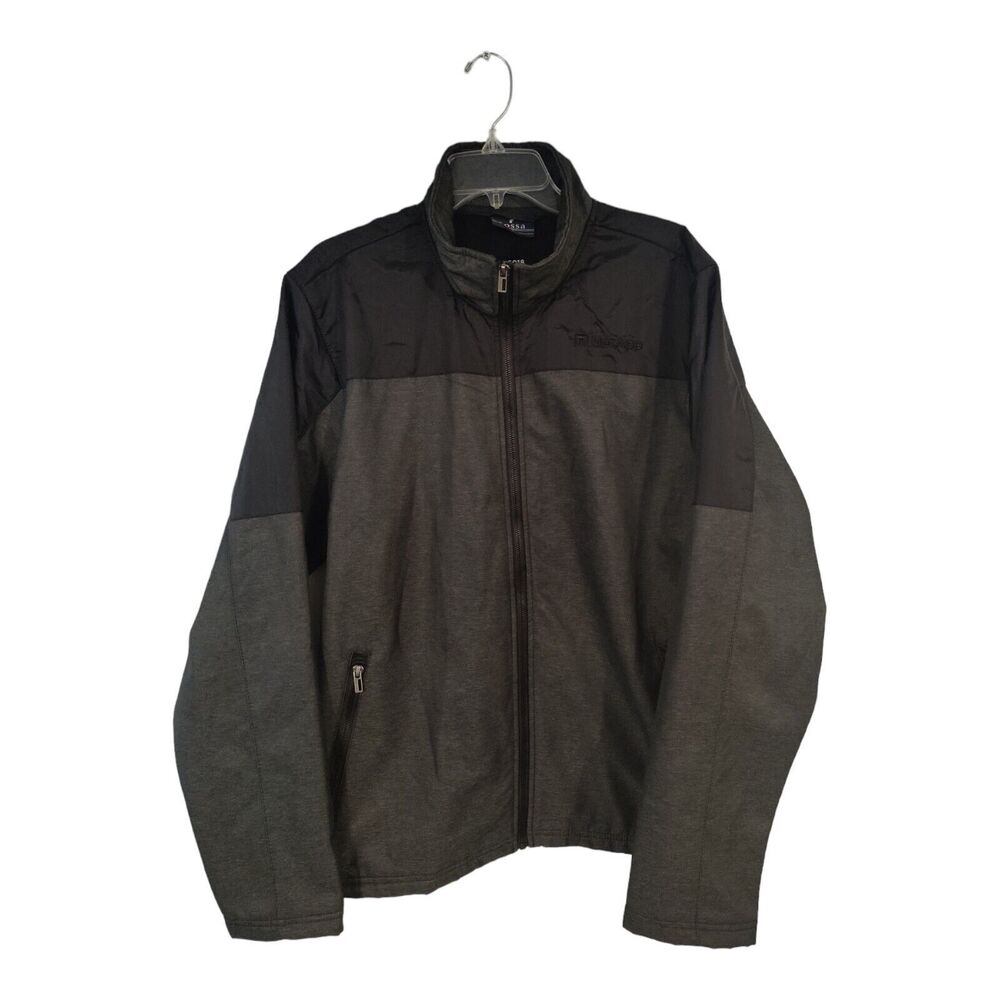 Fossa Apparel Men’s jacket Aspect Soft shell Black & Gunmetal Net App Size XL